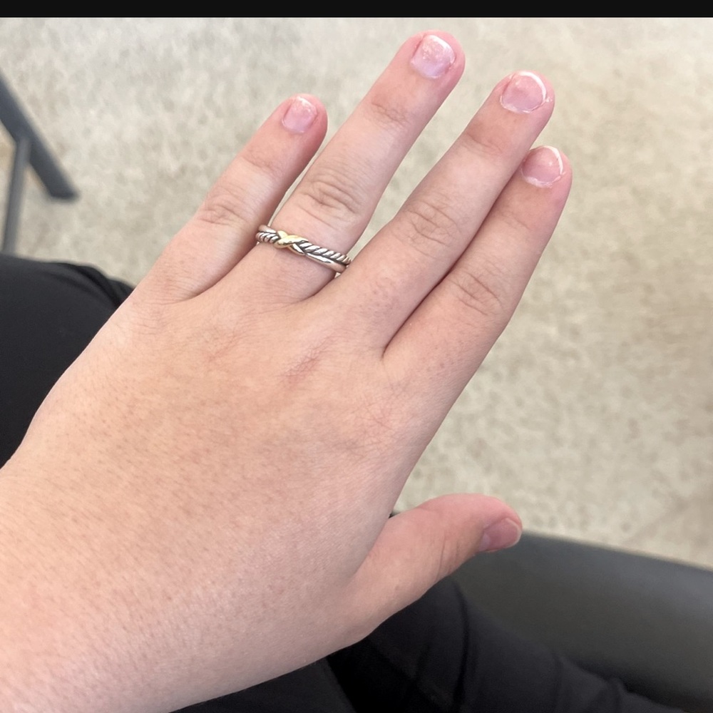 David Yurman crossover cable ring size 7